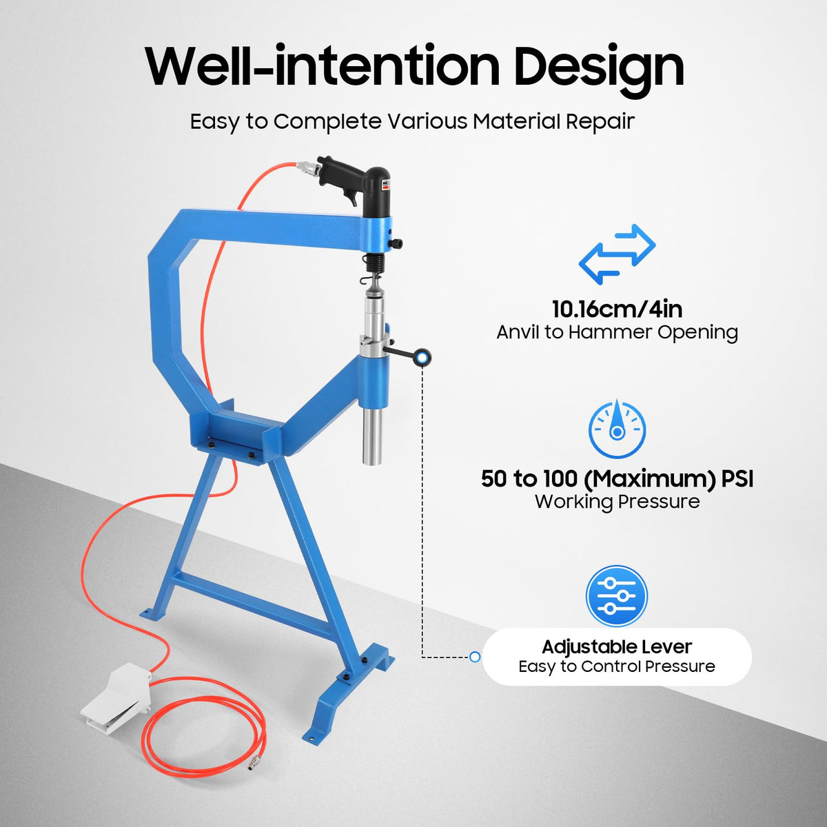 Pneumatic Planishing Hammer with Dies M42437