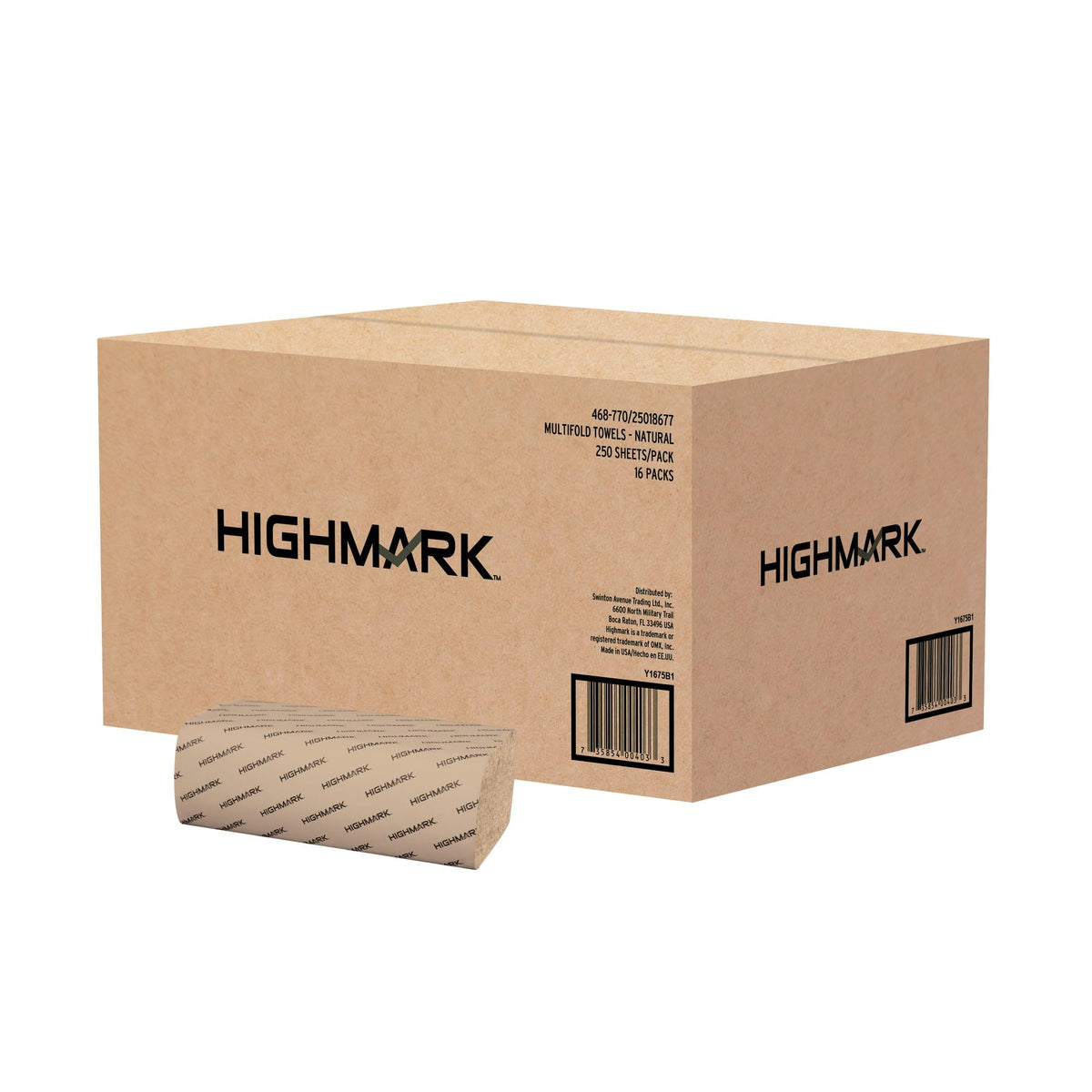 100% Recycled Multifold Paper Towels, Natural, 250 Per Sleeve, Case Of 16 Sleeves E821