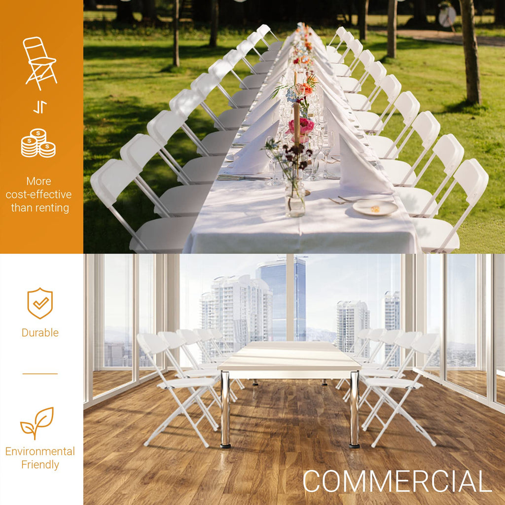 White 10 Pack Folding Chair D7911
