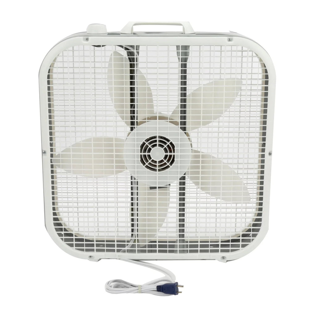 20" 3 Speeds White Portable Floor Fan W405