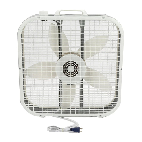 20" 3 Speeds White Portable Floor Fan W405