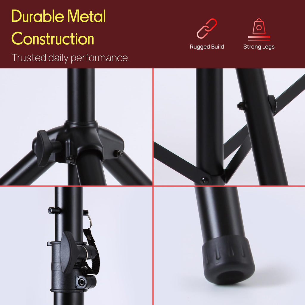 Black Dual Speaker Stand Kit with Storage Bag G848