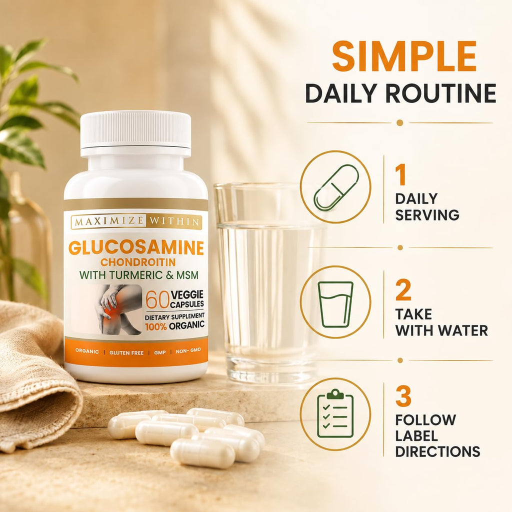 Glucosamine Chondroitin Turmeric MSM 60 Veggie Capsules K154078