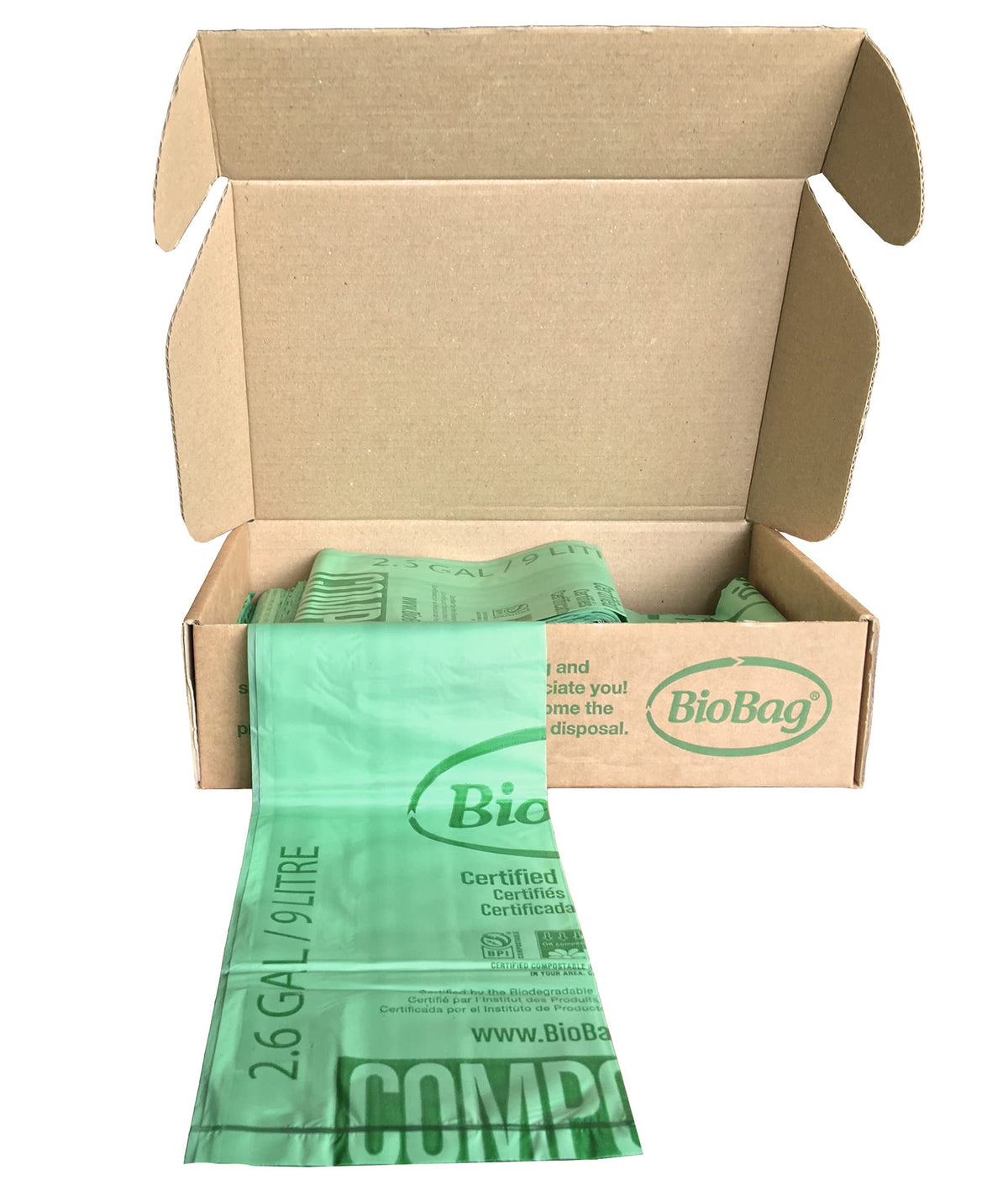 2.6 Gallon Compostable Food Scrap Bags 100 Count W72170
