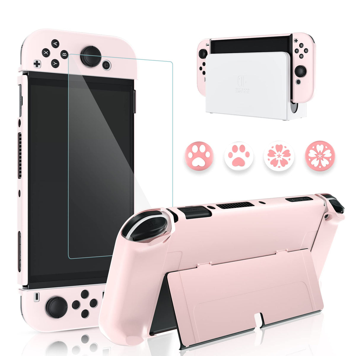 Pink Protective Hard Cover for Nintendo Switch OLED Z43506