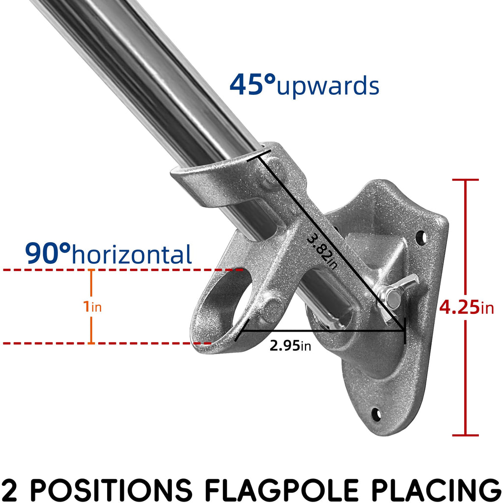 6 FT Stainless Steel Flag Pole Kit, 2 Packs G7543
