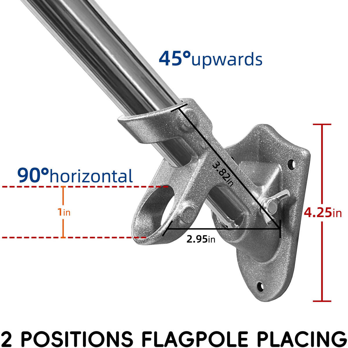 6 FT Stainless Steel Flag Pole Kit, 2 Packs G7543