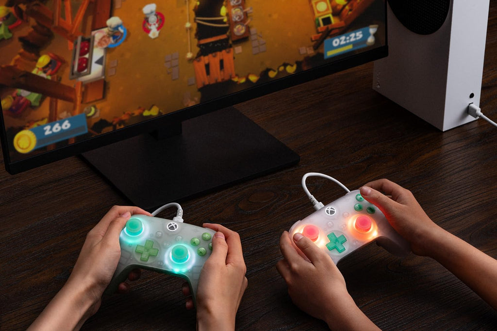 Wired Controller with RGB Lighting, Hall Effect Joysticks and Triggers, Translucent Pink S687