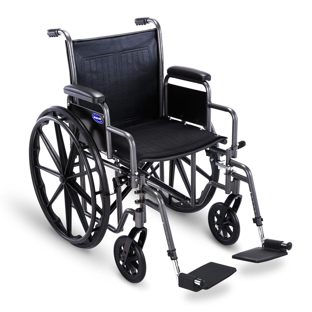 Portable Folding Lightweight Manual Wheelchair 18 Inch Seat K923