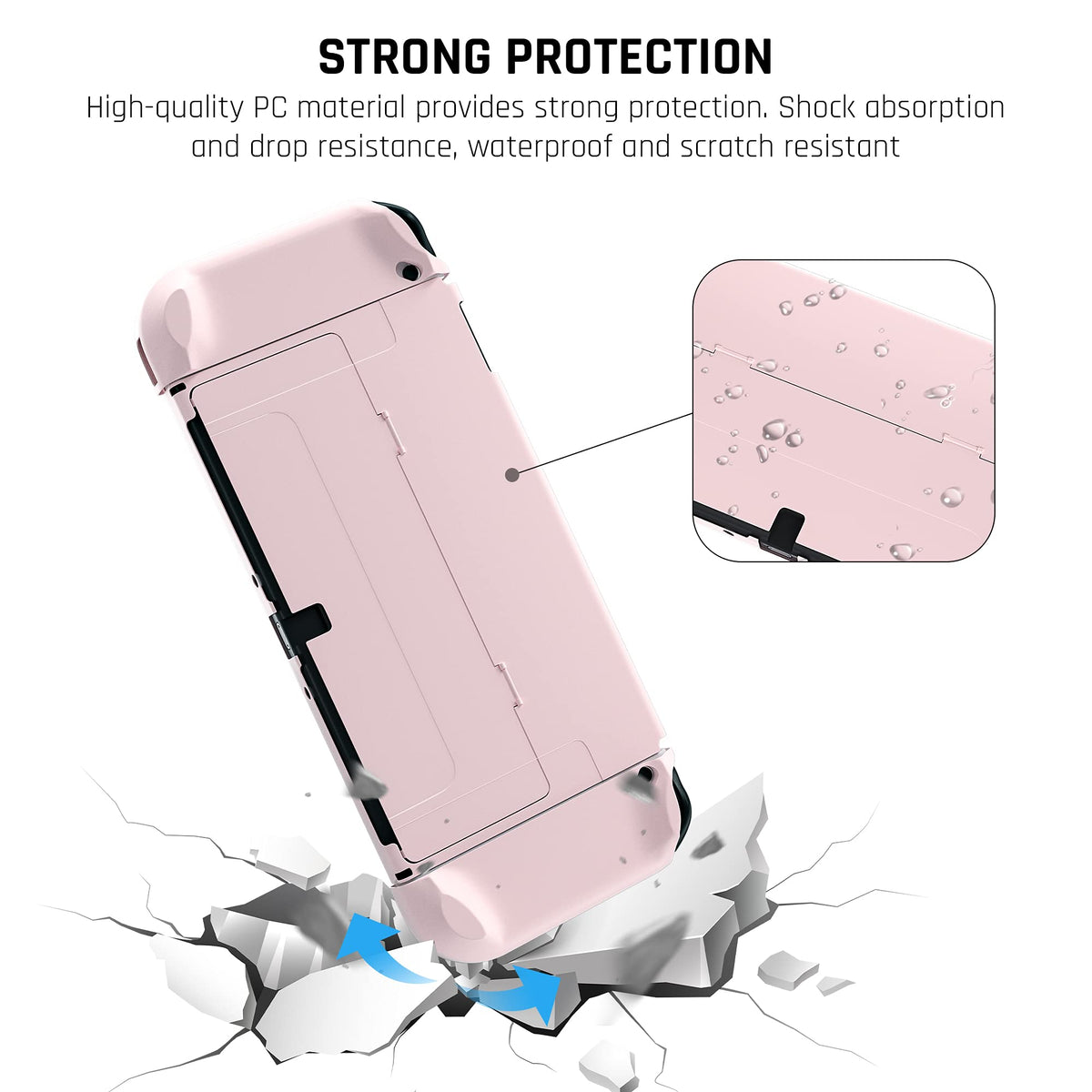 Pink Protective Hard Cover for Nintendo Switch OLED Z43506