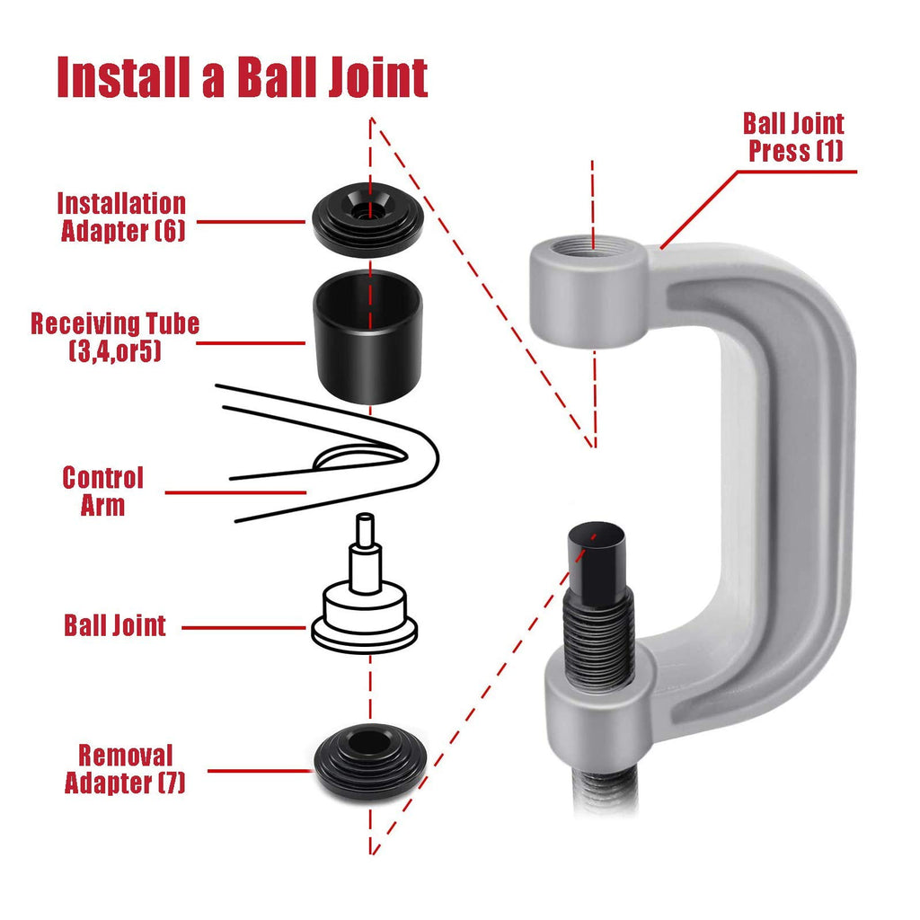 4 in 1 Ball Joint Service Tool Kit 2WD & 4WD X53253