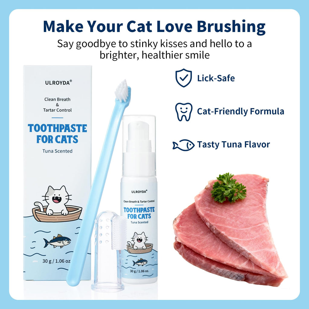 Tuna Flavor Toothpaste 1.06 oz with Toothbrush & Finger Brush U121