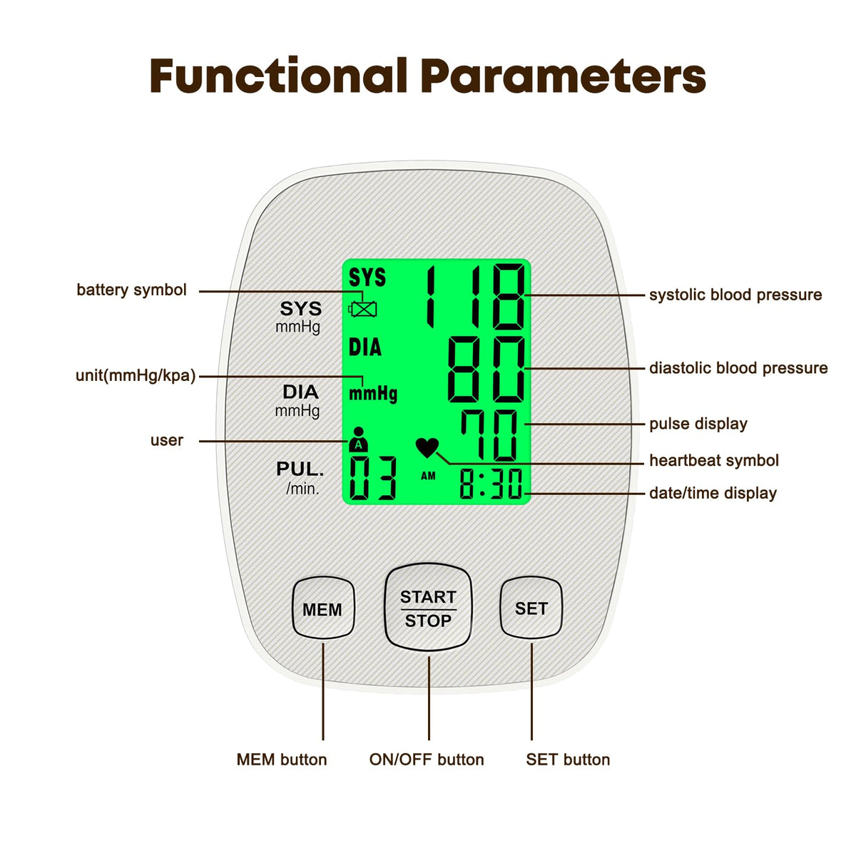 Arm Blood Pressure Monitor with 2 Cuffs W307772