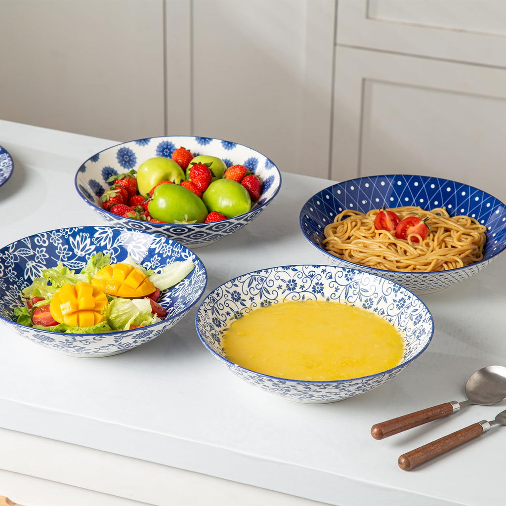 40 Oz Ceramic Pasta Bowls Set of 4 U291
