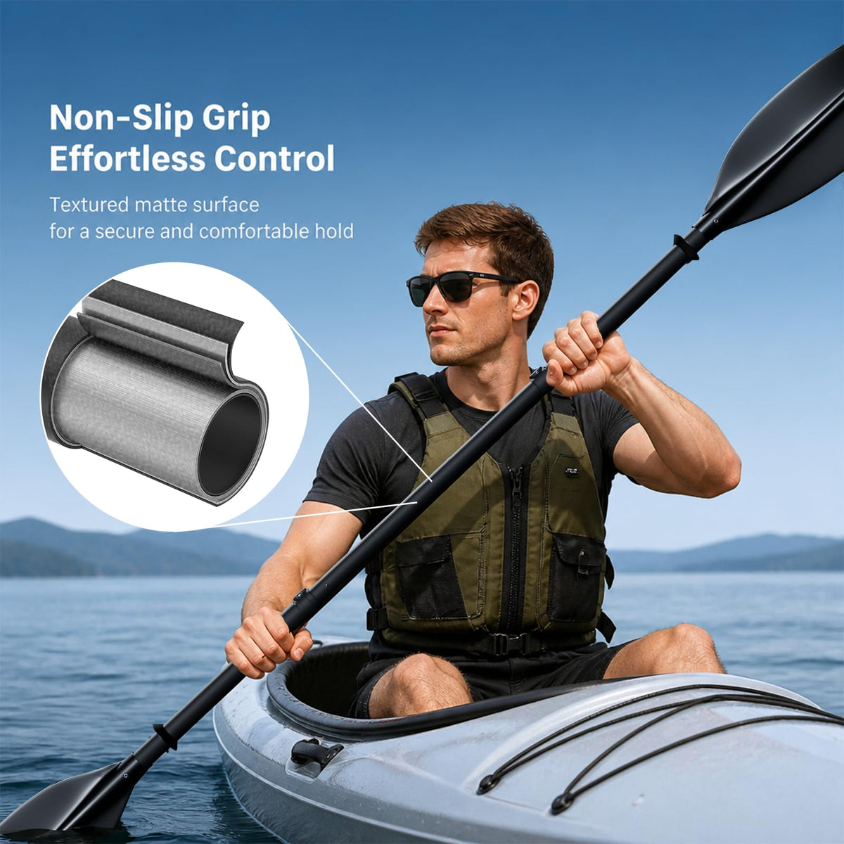Heavy Duty Portable Kayak Paddle with Non-Slip Grip V7834