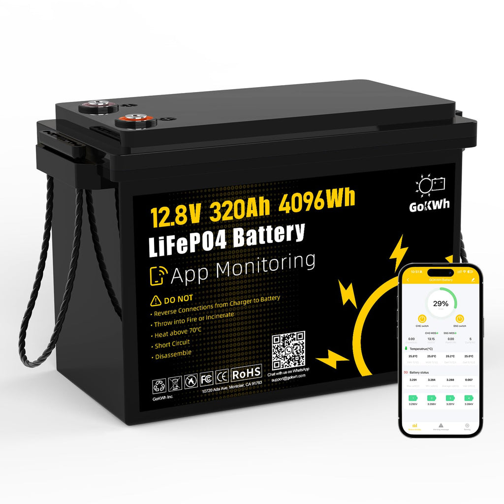 12V 320Ah LiFePO4 Lithium Battery with 200A BMS X708059