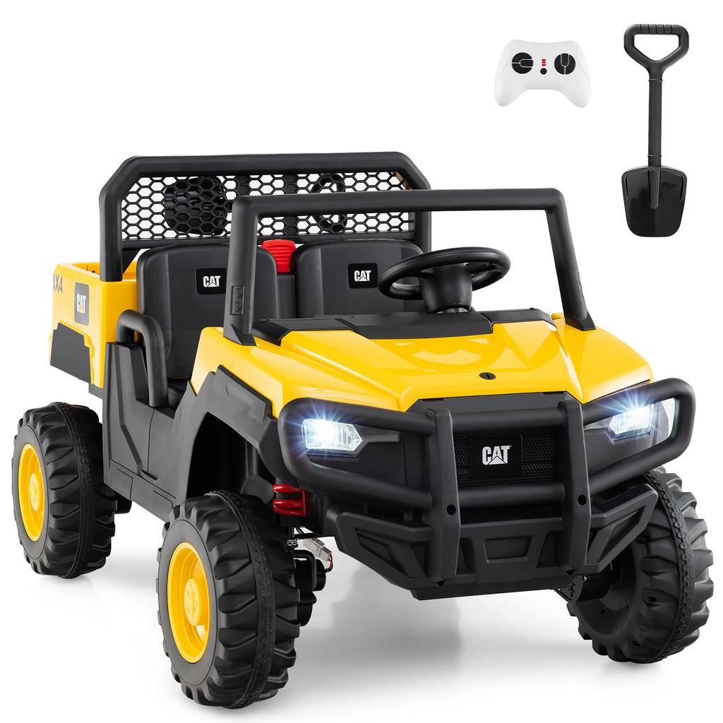 Yellow 24V Kids Ride on Dump Truck with Remote Control V9684