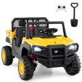 Yellow 24V Kids Ride on Dump Truck with Remote Control V9684