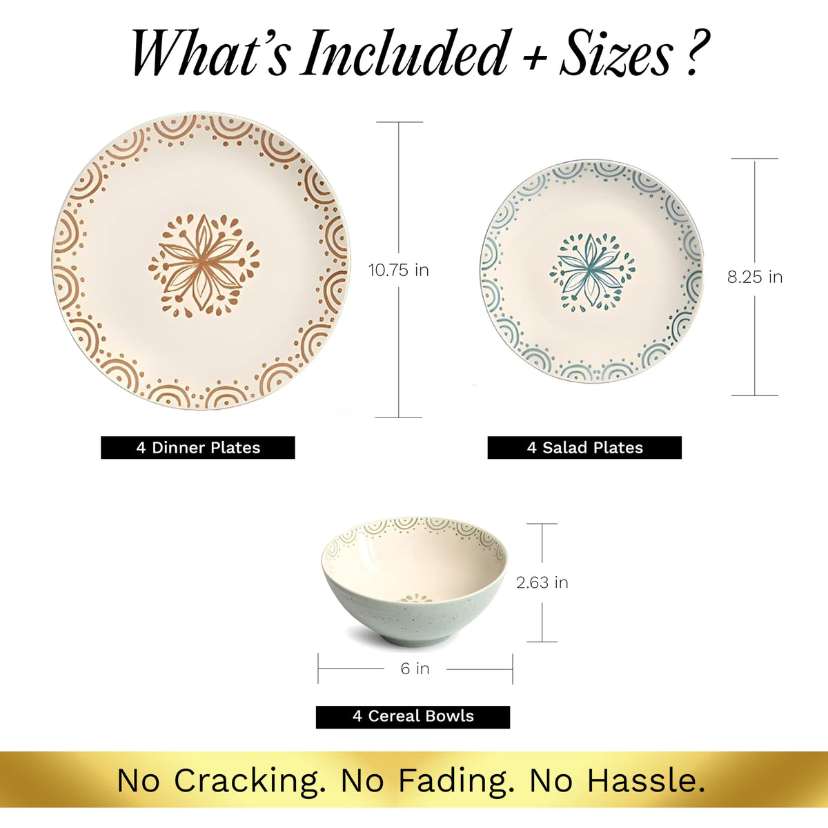12-Piece Speckled Stoneware Dinnerware Set for 4 K488890