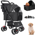 Foldable Pet Stroller with Removable Carrier and Storage Bag P2274