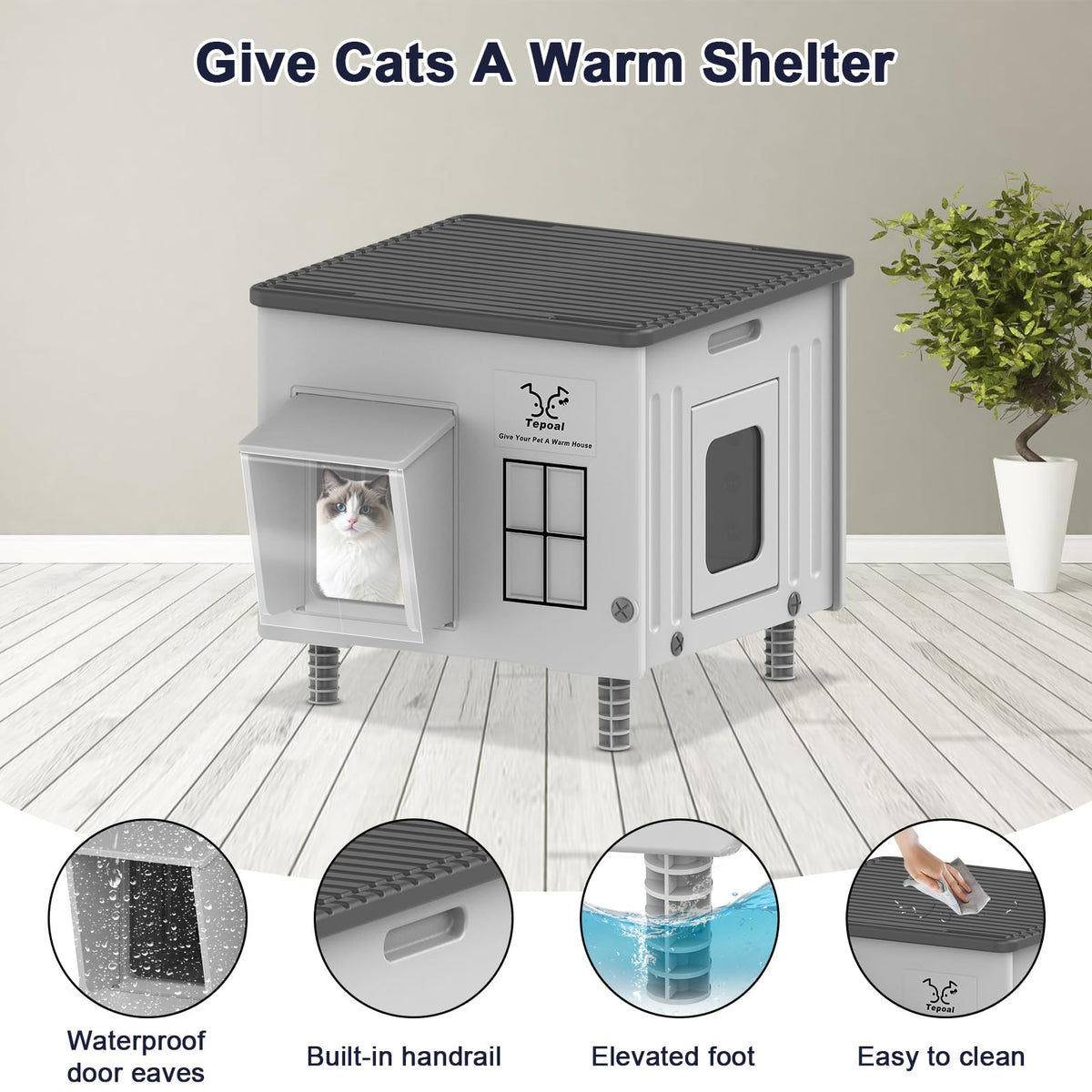 Heated Insulated Cat House P593617