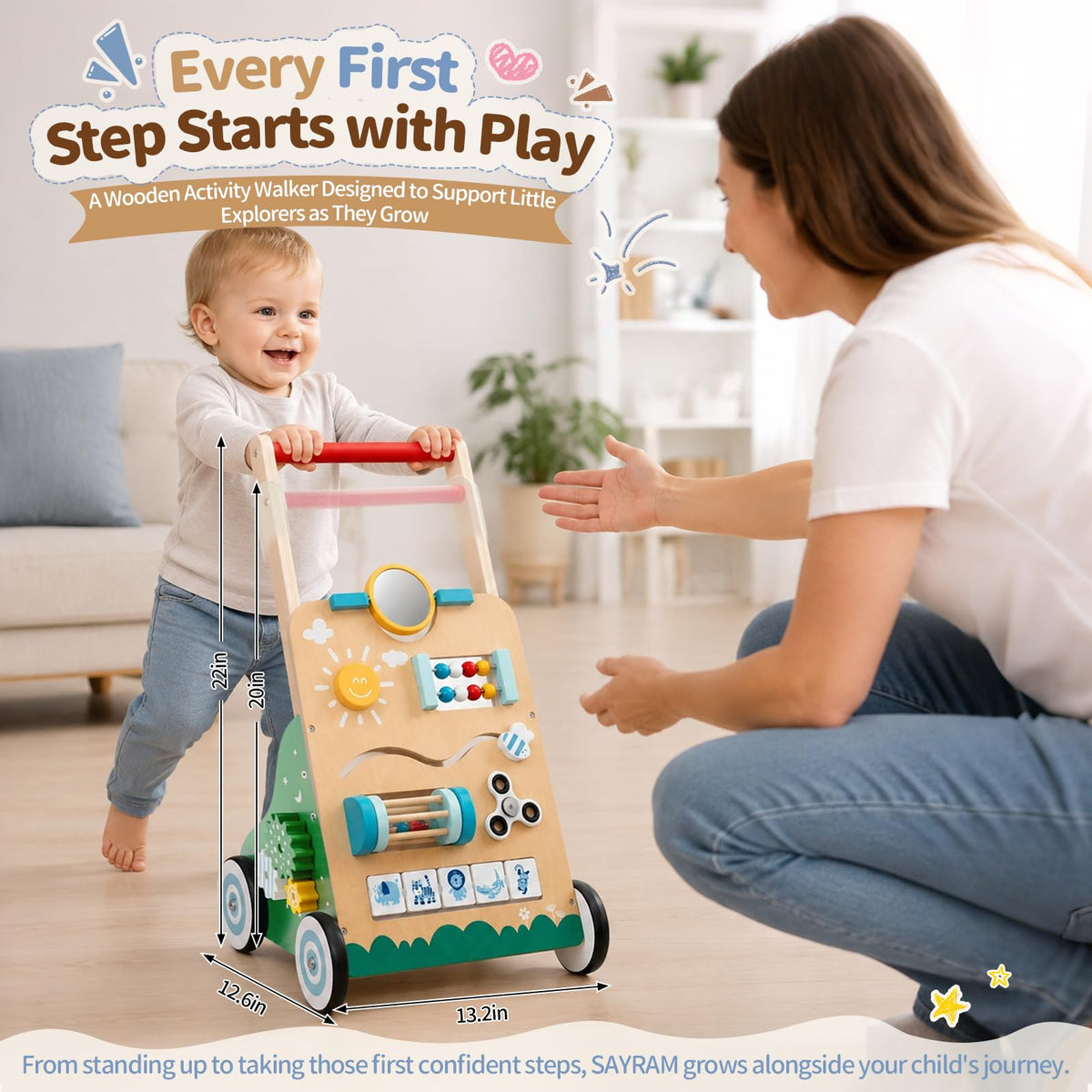 Wooden Baby Walker F7621