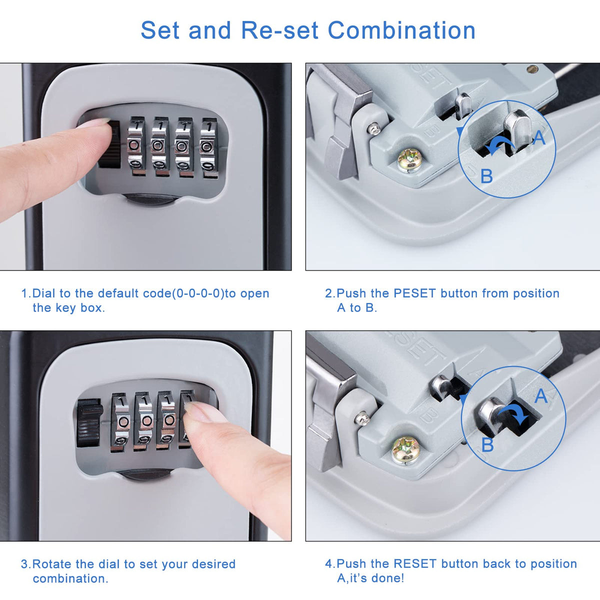 4 Digit Combination Lock Box C5293