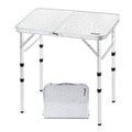 Folding Camping Table, Adjustable Height Portable Picnic Table, 24"x 16" J93885