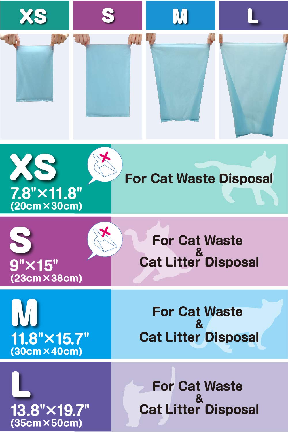 Unscented Cat Waste Disposal Bags 90 Count P9026