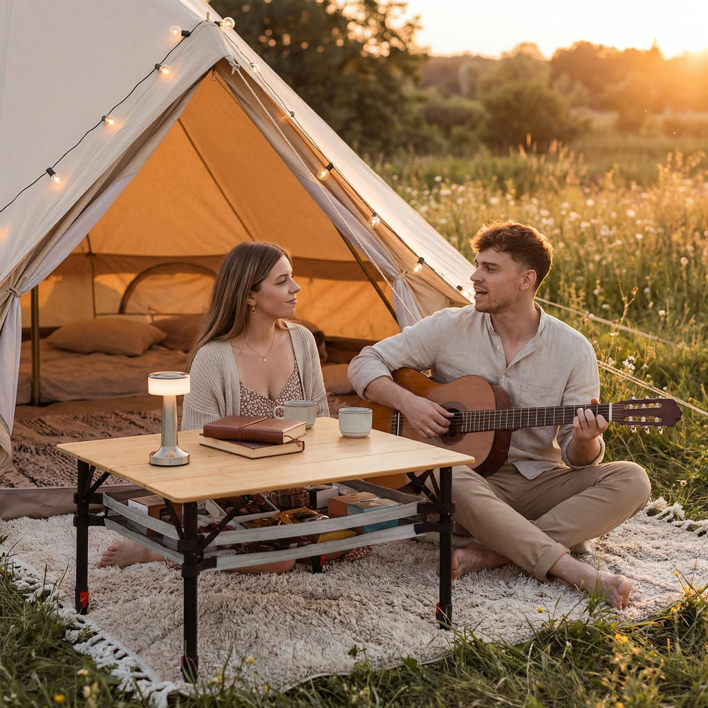 Bamboo Aluminum Folding Camping Table M32633