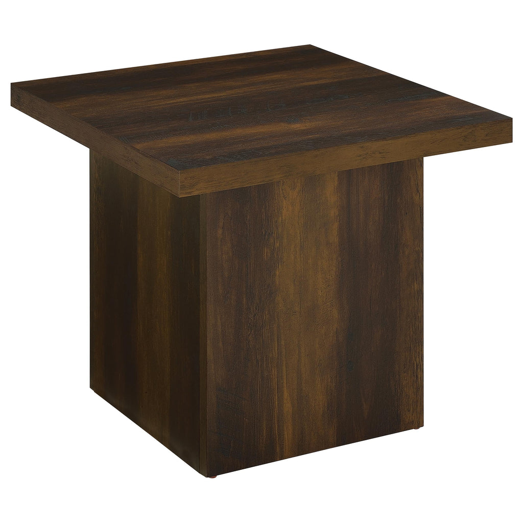Dark Pine 2-Piece Square Coffee Table Set F198