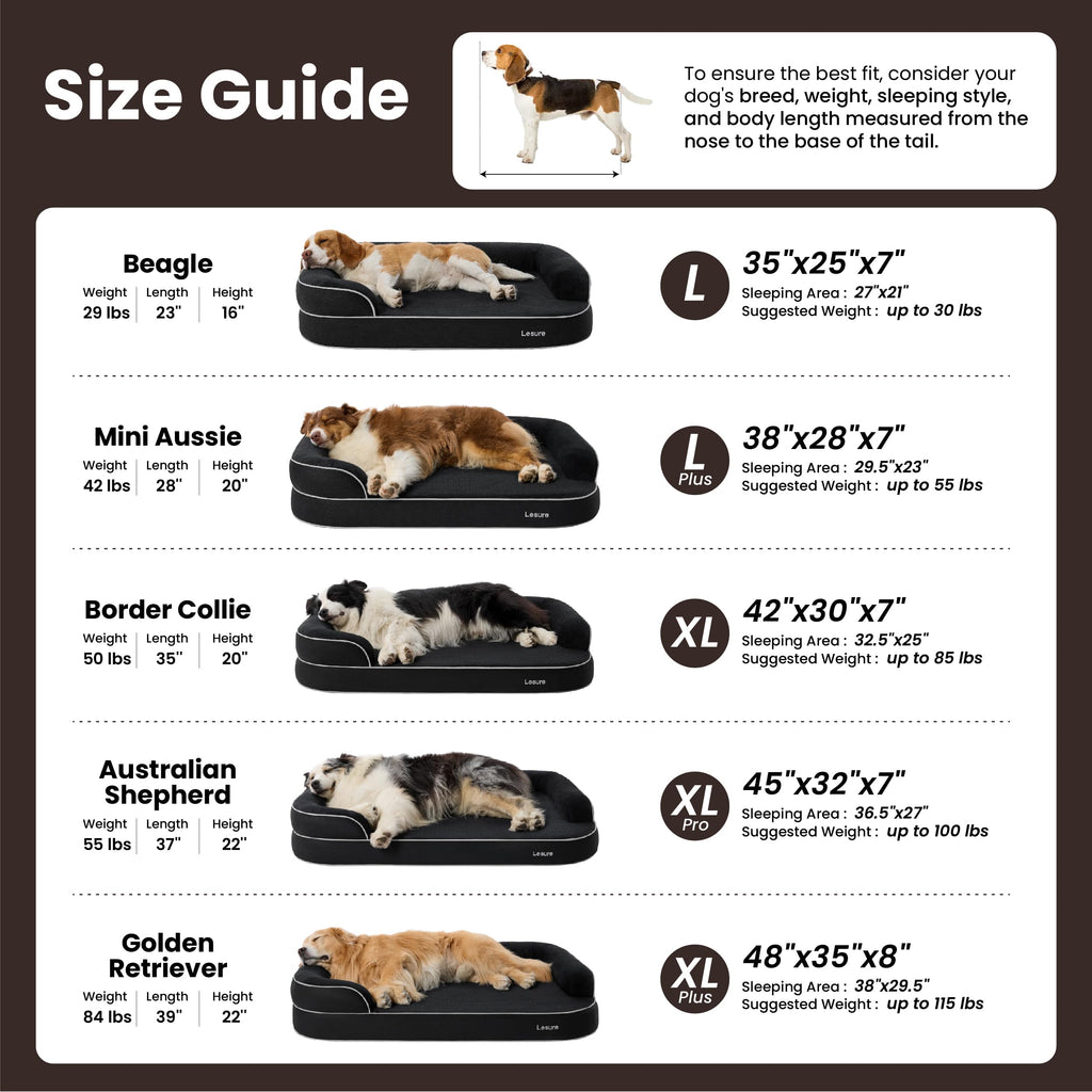 Black 42" Orthopedic Dog Beds M6587
