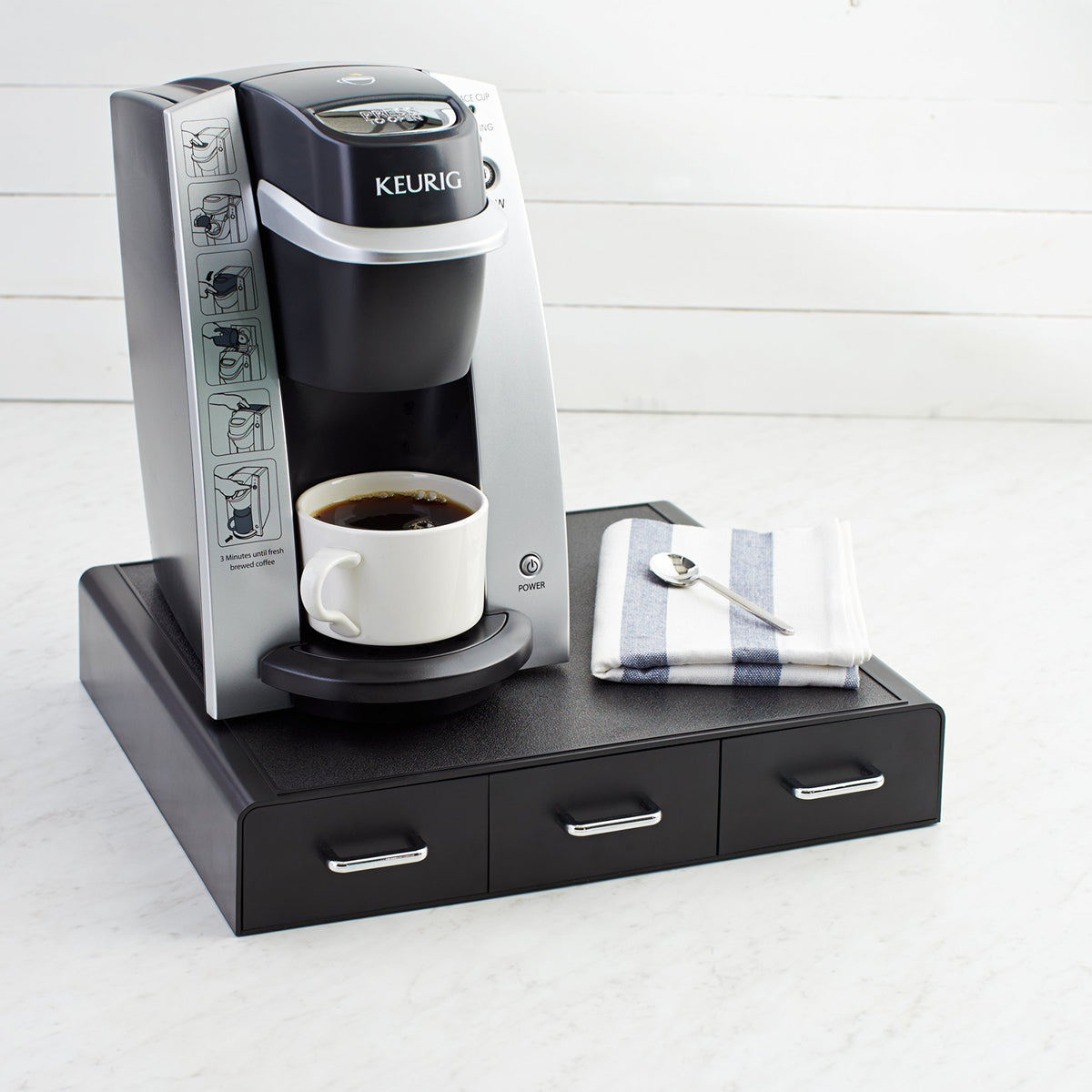 Black 36 Pod Capacity 3 Drawer Coffee Pod Storage Drawer R32118