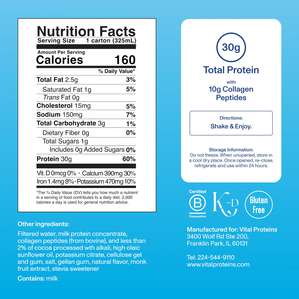 Chocolate Collagen & Protein Shake 12 Count B30301