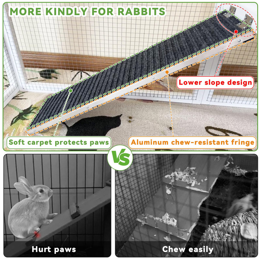 Rabbit Hutch Bunny Cage with Mesh Floor U369610