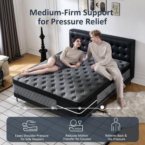 12 Inch Medium Firm Hybrid Full Mattress Y1330