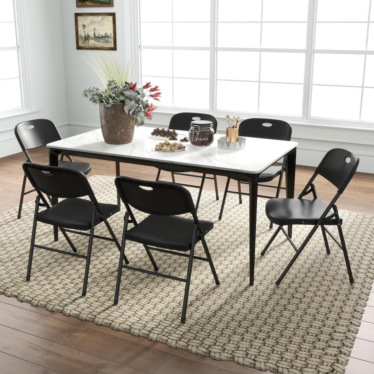 10 Pack Black Heavy Duty Folding Chair E720