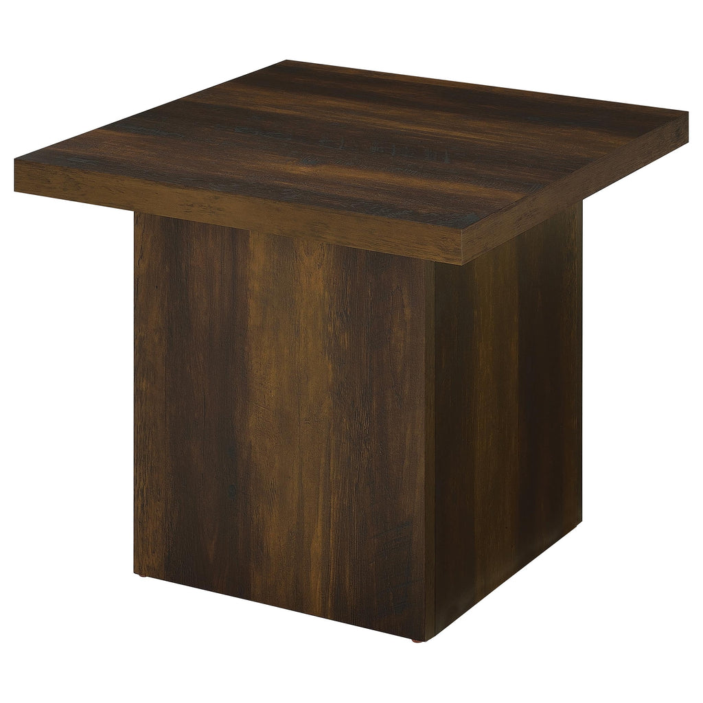 Dark Pine 2-Piece Square Coffee Table Set F198