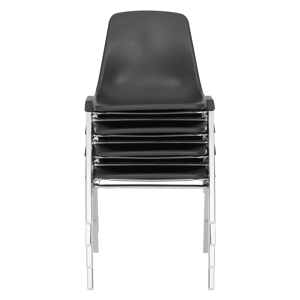 4 Pack Black Poly Shell Stacking Chair M721