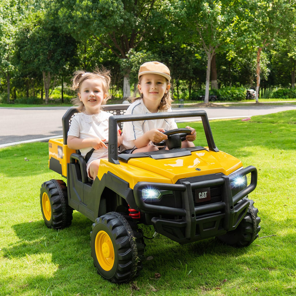 Yellow 24V Kids Ride on Dump Truck with Remote Control V9684