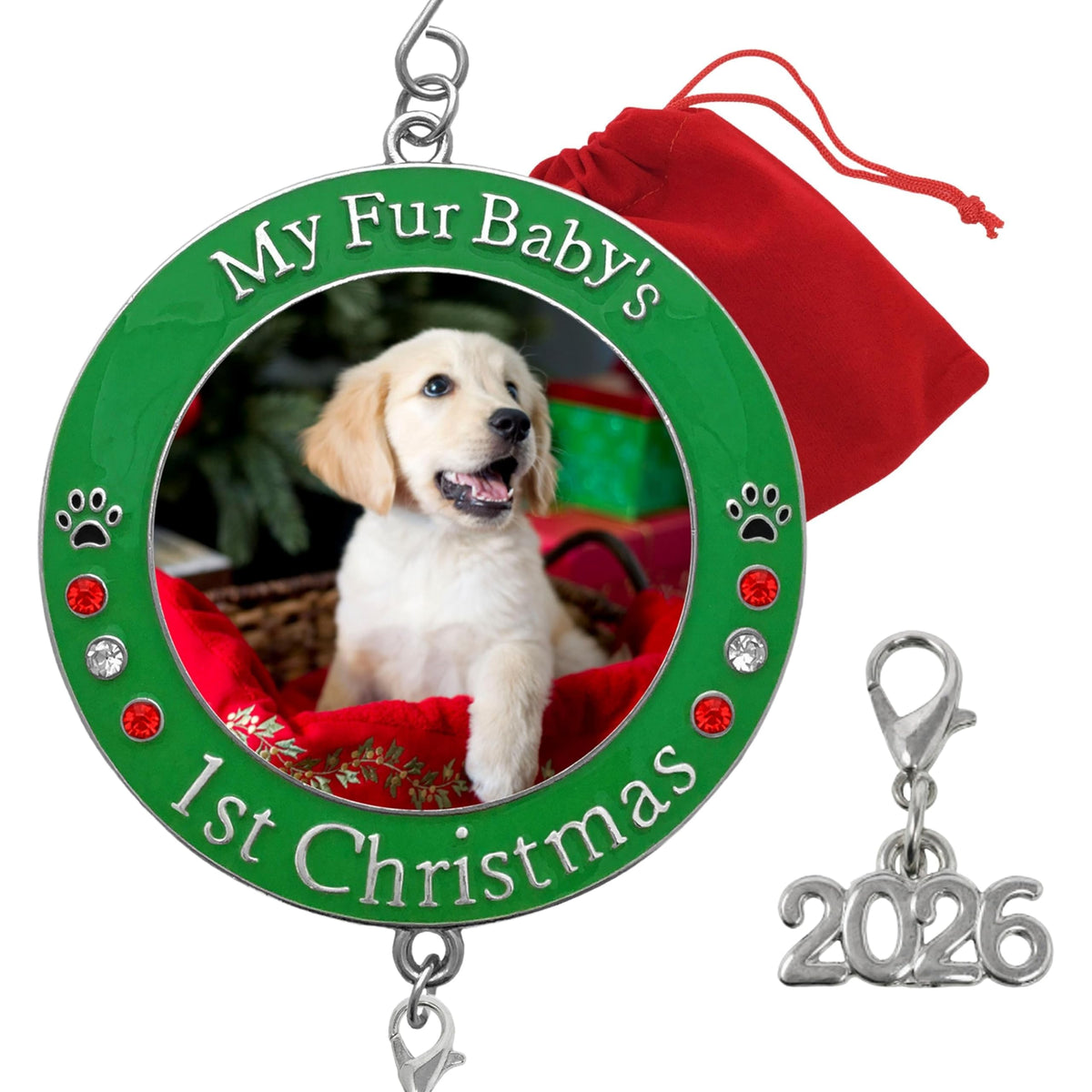 Dog Christmas Photo Ornament 3-Pack 3 Inch Z594860