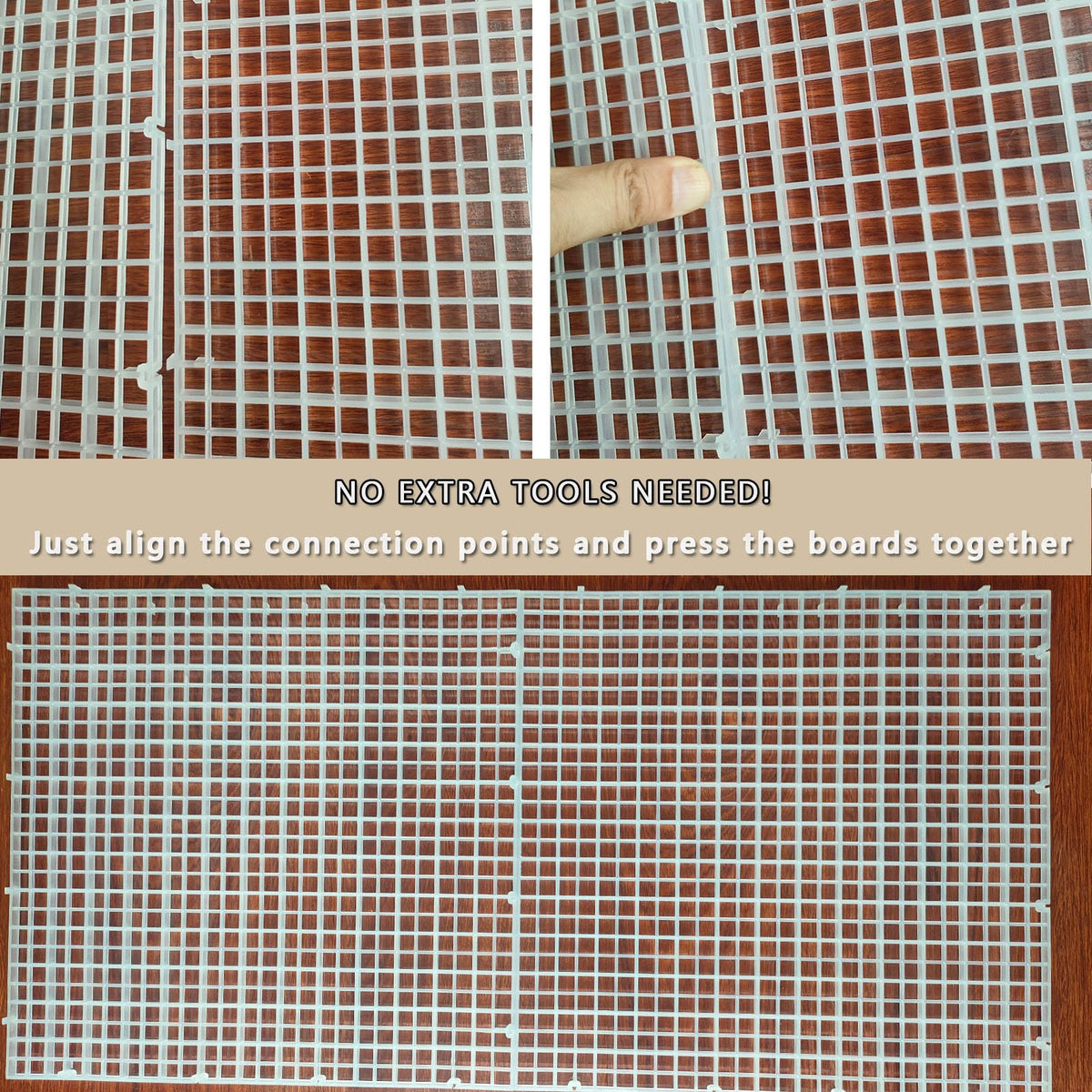 Aquarium Cover Kit 6 Customizable Plastic Grid Lid with Clips Y726236