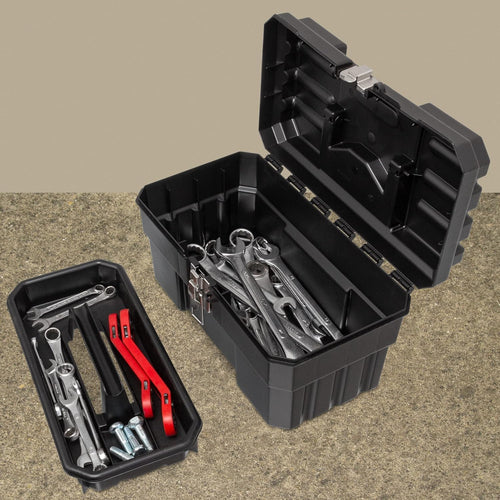 14-Inch Plastic Toolbox with Removable Tray U849