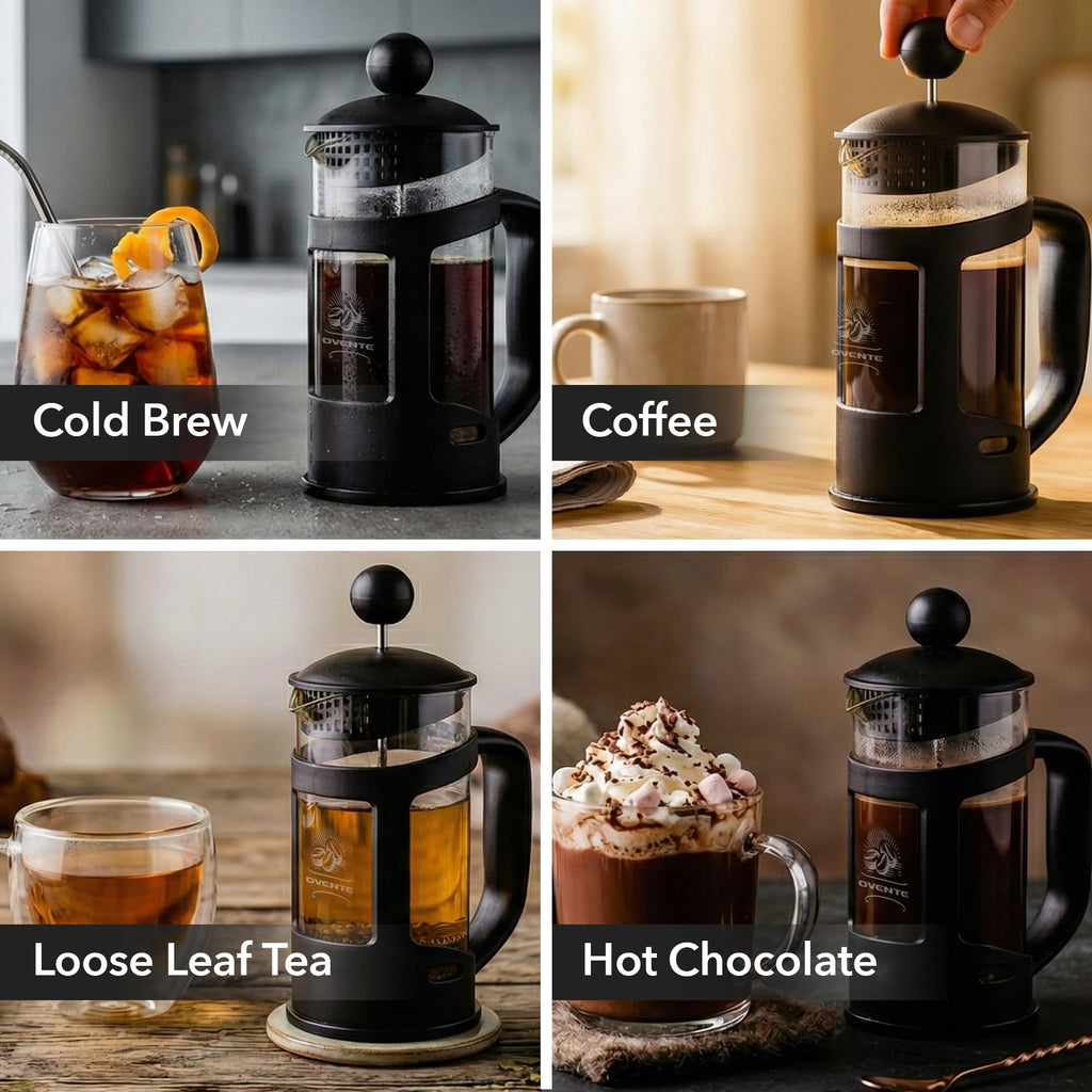 French Press Coffee Maker 12oz Black T679