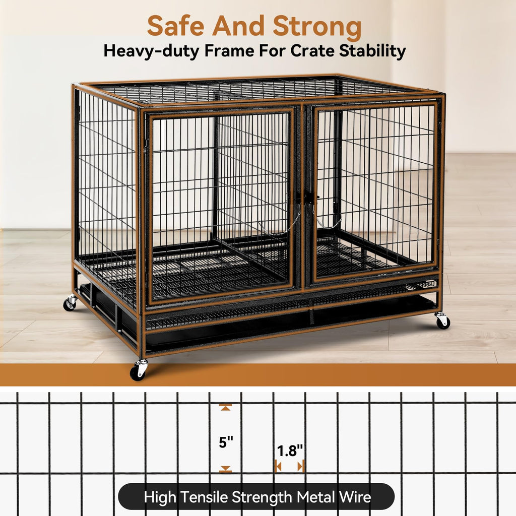 48inch Metal Wire Dog Crate with Divider G34949