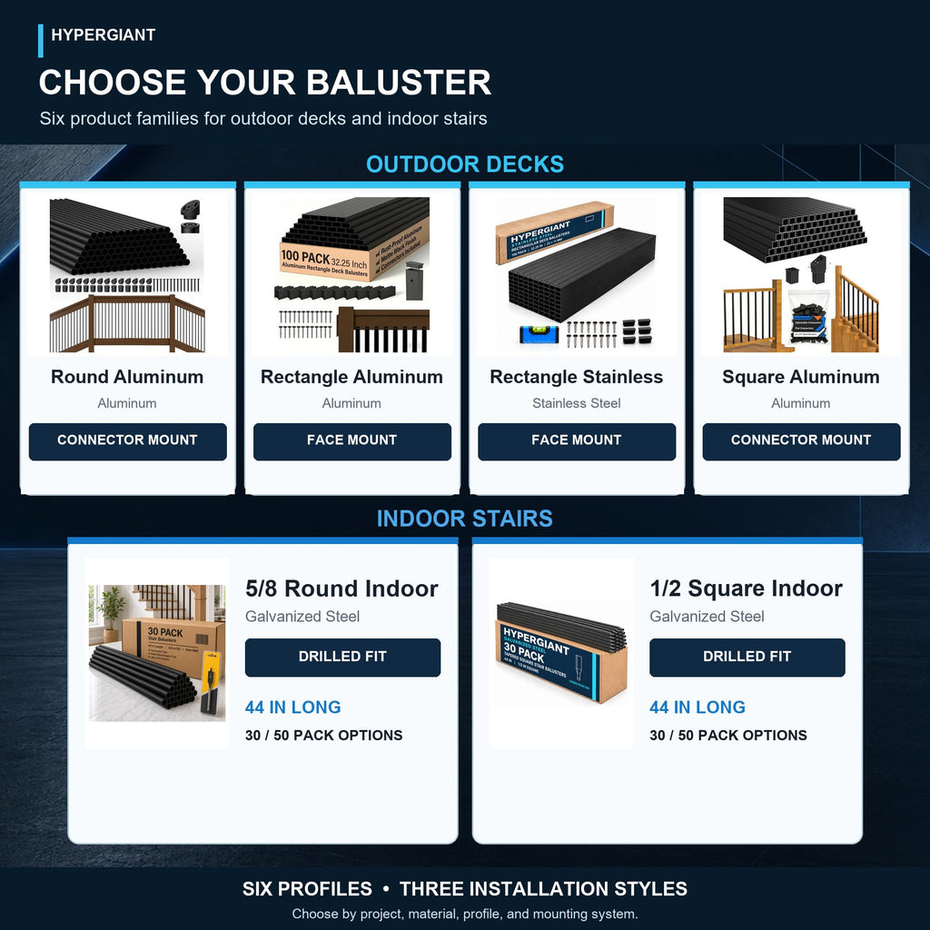 120 Pack 32" Black Aluminum Deck Balusters K695