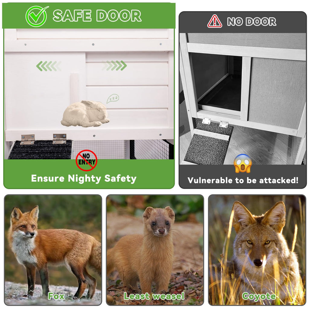 Rabbit Hutch Bunny Cage with Mesh Floor U369610