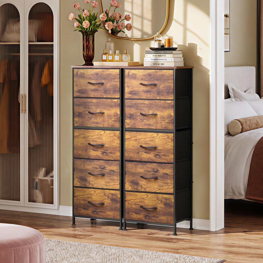 5 Drawer Rustic Brown Dresser T1788