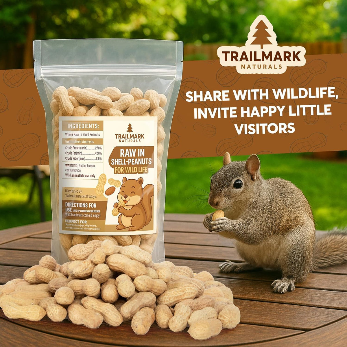 Raw Peanuts for Squirrels and Birds, 12 Pounds S243