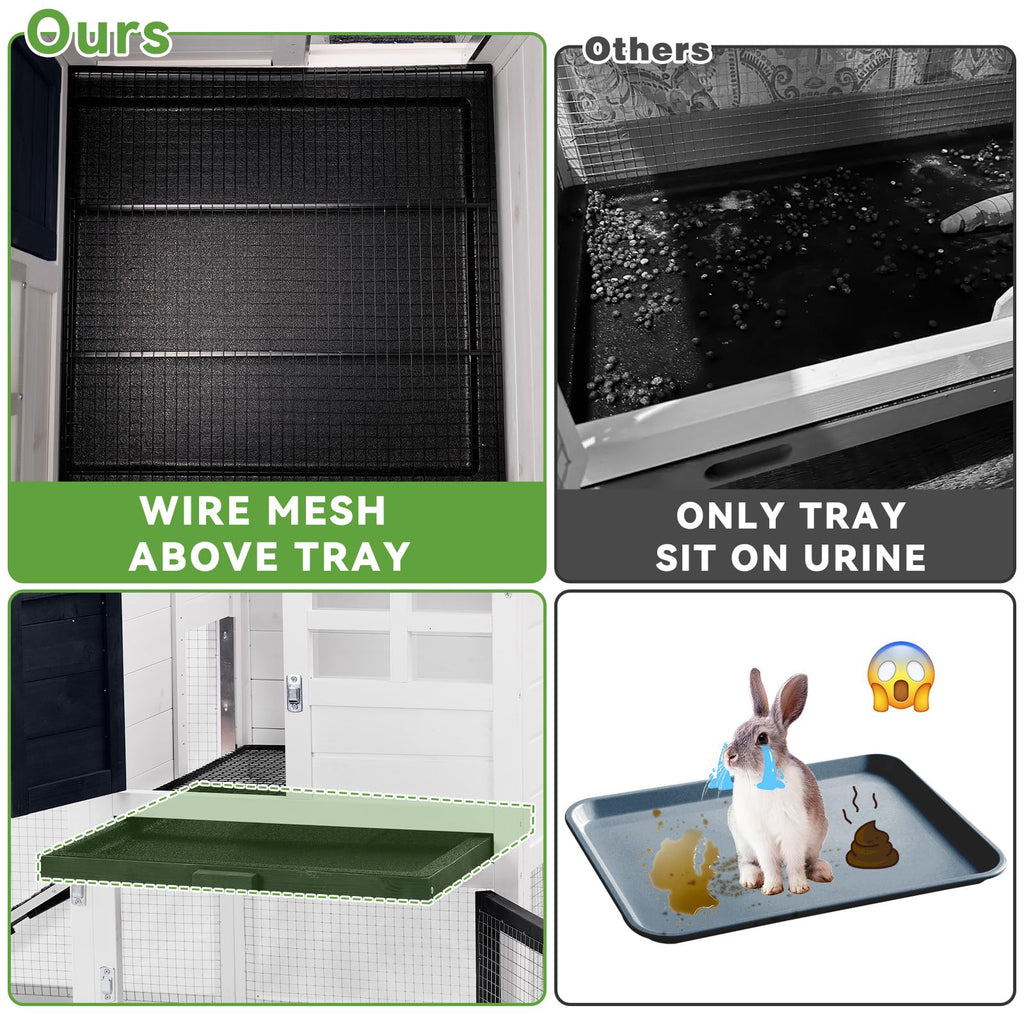 Rabbit Hutch Bunny Cage with Mesh Floor U369610
